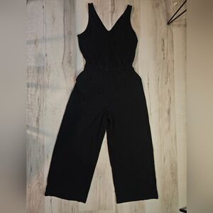 Old Navy Breathe ON Black Wide Leg Jumpsuit Small Tall Sleeveless